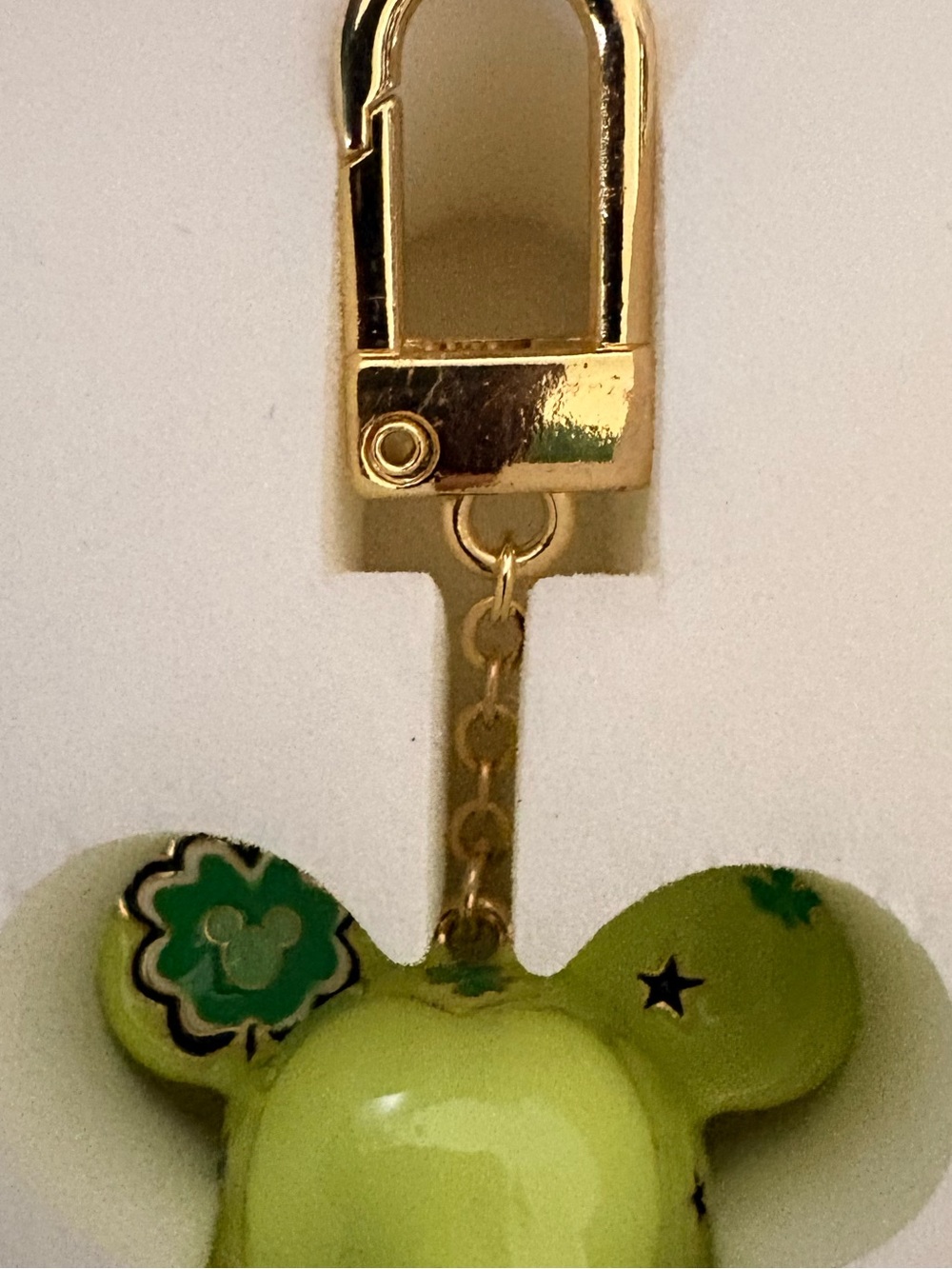 Disney x BaubleBar Green Floral Mickey Purse Charm / Keychain - Picture 3 of 3